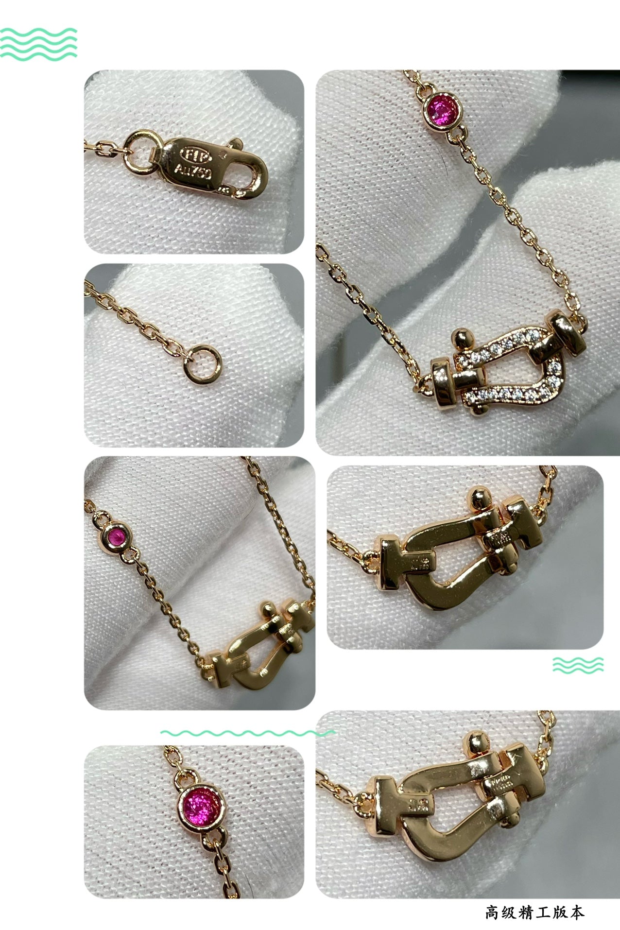 [Lumina]FORCE 10 DIAMOND PINK GOLD NECKLACE