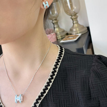[Lumina]POP H SKY BLUE NECKLACE