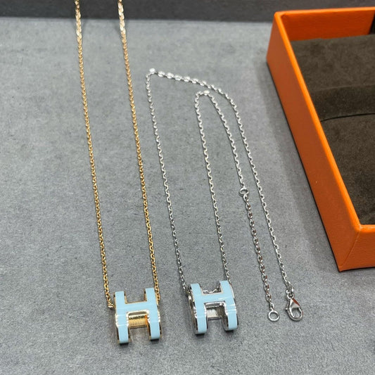 [Lumina]POP H SKY BLUE NECKLACE