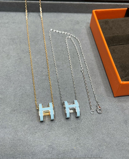 [Lumina]POP H SKY BLUE NECKLACE