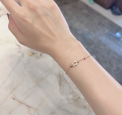 [Lumina]FORCE 10 DIAMOND CHAIN LINK PINK GOLD BRACELET