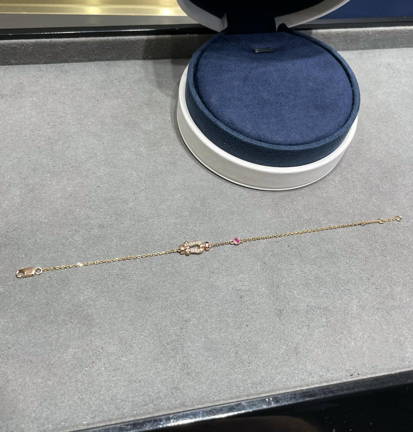 [Lumina]FORCE 10 DIAMOND CHAIN LINK PINK GOLD BRACELET