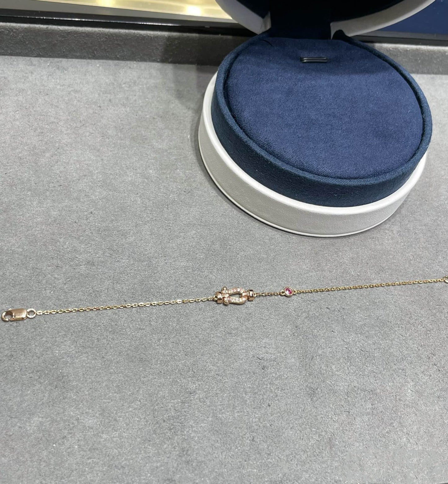 [Lumina]FORCE 10 DIAMOND CHAIN LINK PINK GOLD BRACELET