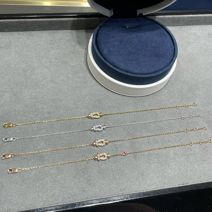 [Lumina]FORCE 10 DIAMOND CHAIN LINK PINK GOLD BRACELET