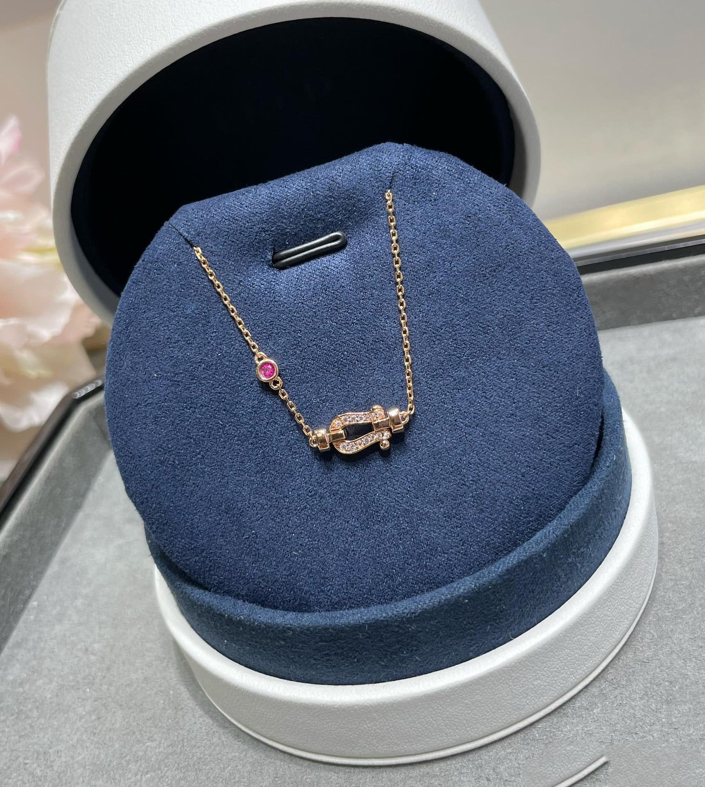 [Lumina]FORCE 10 DIAMOND CHAIN LINK PINK GOLD BRACELET