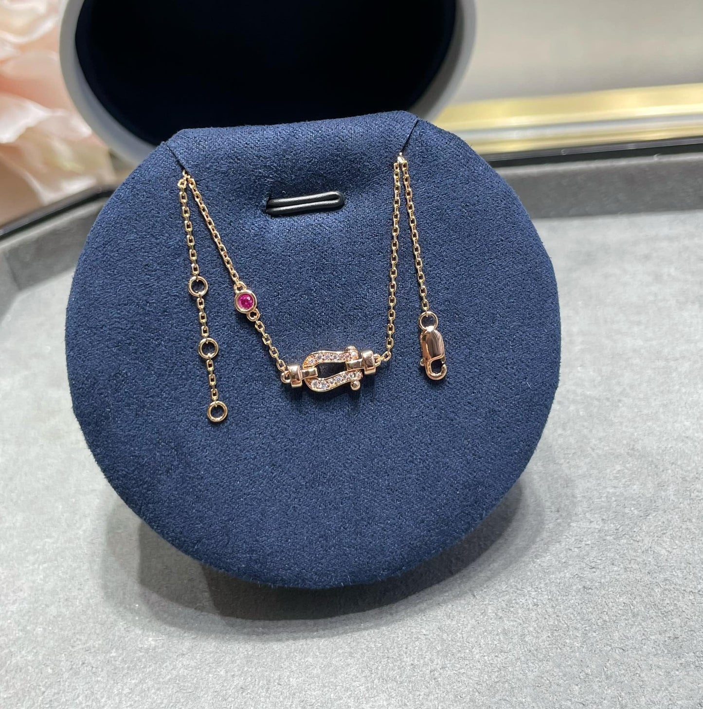 [Lumina]FORCE 10 DIAMOND CHAIN LINK PINK GOLD BRACELET