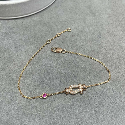 [Lumina]FORCE 10 DIAMOND CHAIN LINK PINK GOLD BRACELET