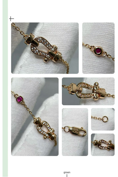 [Lumina]FORCE 10 DIAMOND CHAIN LINK PINK GOLD BRACELET
