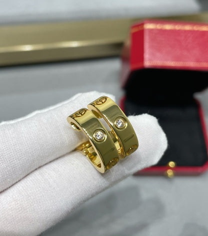 [Lumina]LOVE 5.5MM 1 DIAMOND EARRINGS