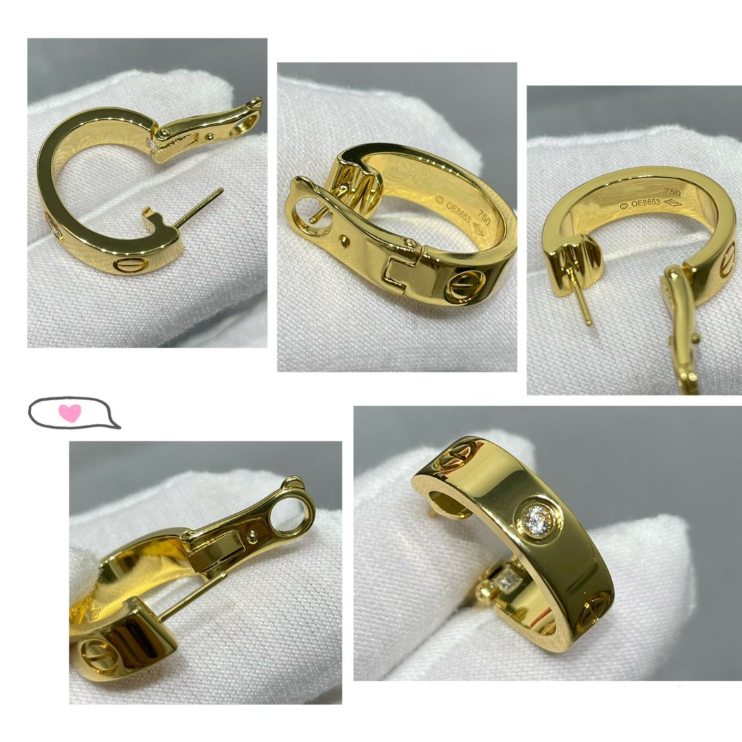 [Lumina]LOVE 5.5MM 1 DIAMOND EARRINGS