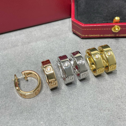 [Lumina]LOVE 5.5MM 1 DIAMOND EARRINGS