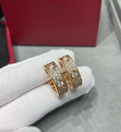 [Lumina]LOVE 5.5MM DIAMOND PAVED EARRINGS
