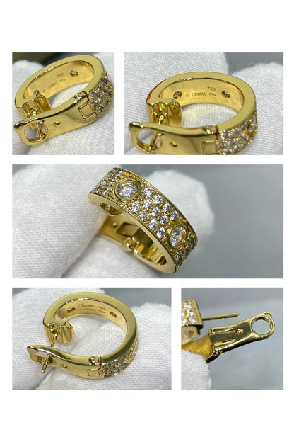 [Lumina]LOVE 5.5MM DIAMOND PAVED EARRINGS