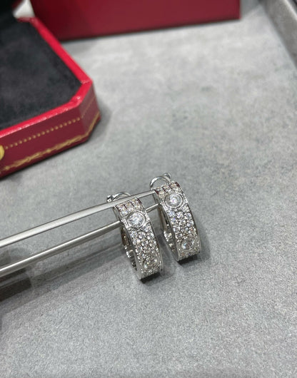 [Lumina]LOVE 5.5MM DIAMOND PAVED EARRINGS