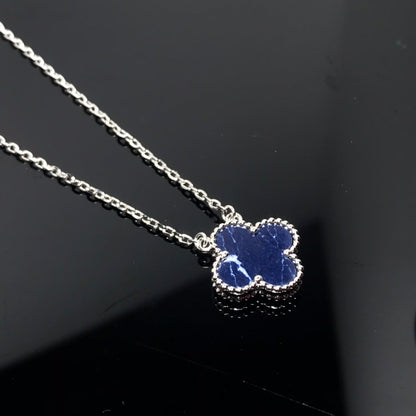 [Lumina]CLOVER PIETERSITE SILVER LONG NECKLACE