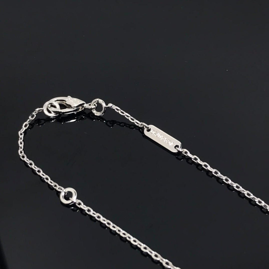 [Lumina]CLOVER PIETERSITE SILVER LONG NECKLACE