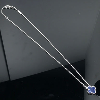 [Lumina]CLOVER PIETERSITE SILVER LONG NECKLACE