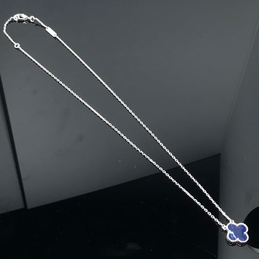 [Lumina]CLOVER PIETERSITE SILVER LONG NECKLACE