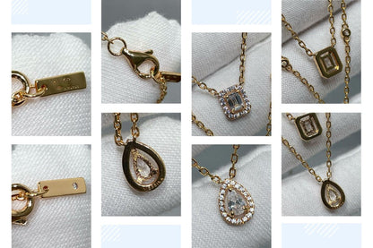 [Lumina]MY TWIN 2 ROW DIAMOND NECKLACE