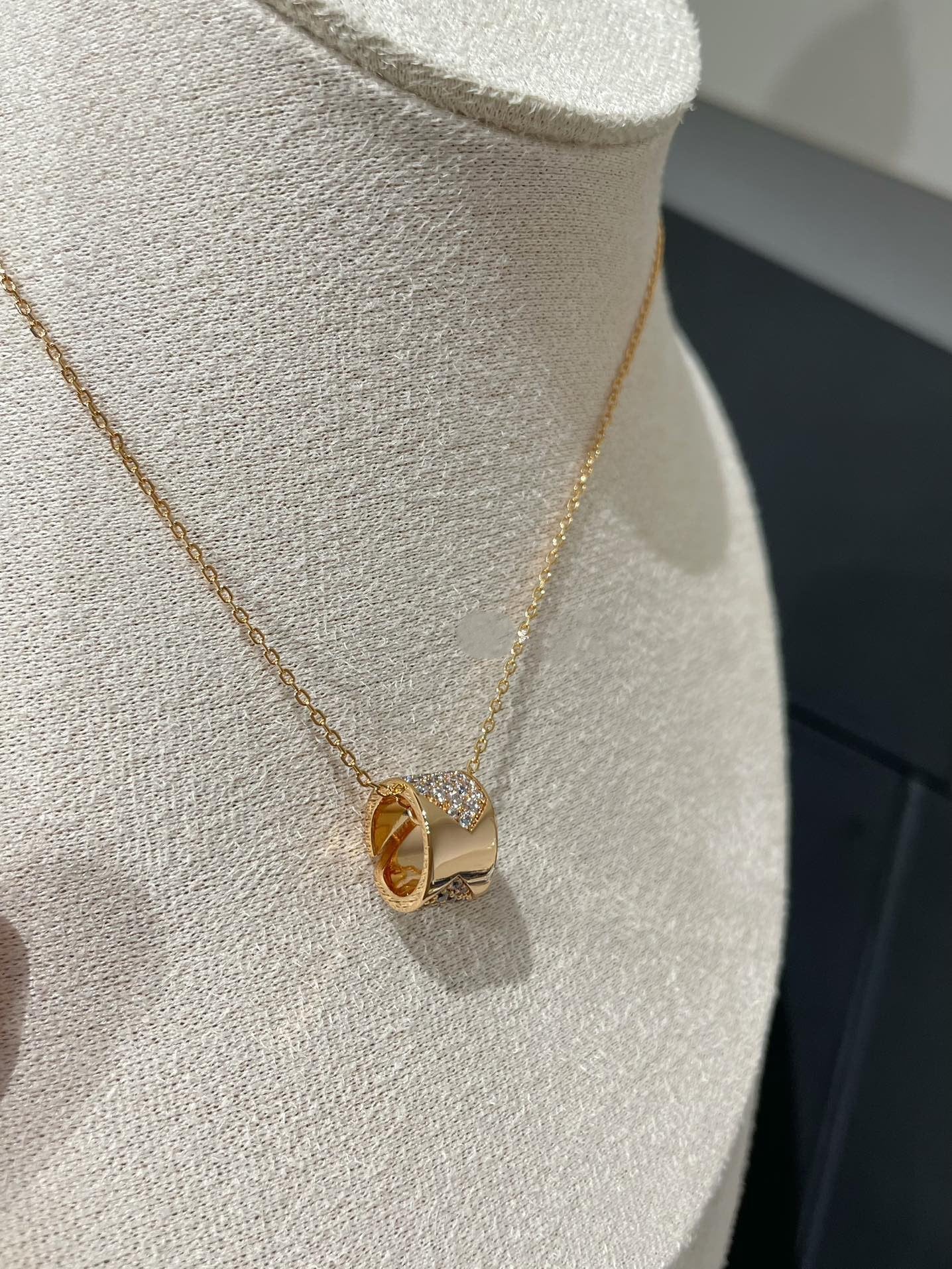 [Lumina]LIENS EVIDENCE DIAMOND PAVED NECKLACE