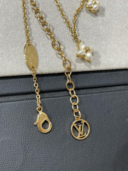 [Lumina]FLOWERGRAM GOLD MOP DOUBLE ROW NECKLACE