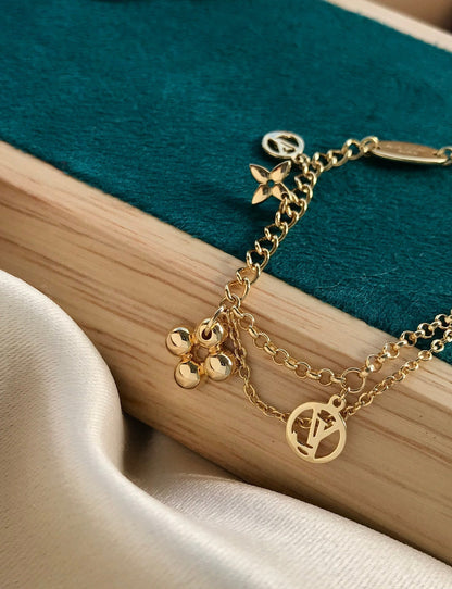 [Lumina]BLOOMING PINK GOLD MOP BRACELET