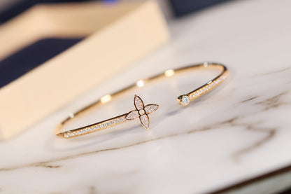 [Lumina]IDYLLE GOLD OPEN BRACELET DIAMOND PAVED