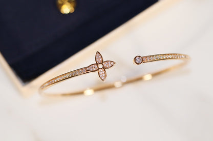 [Lumina]IDYLLE GOLD OPEN BRACELET DIAMOND PAVED