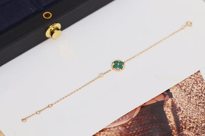 [Lumina]STAR AND SUN 4 MOTIF PINK GOLD MALACHITE BRACELET