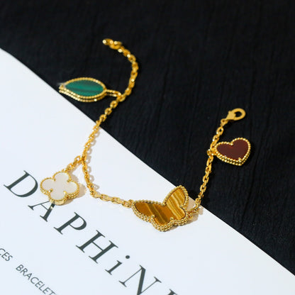 [Lumina]LUCKY SPRING 5 MOTIF GOLD BRACELET