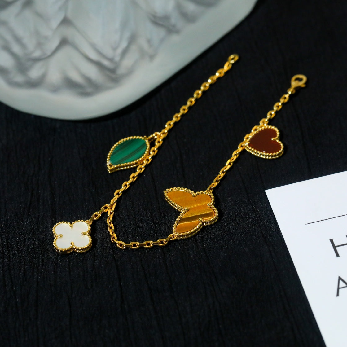 [Lumina]LUCKY SPRING 5 MOTIF GOLD BRACELET