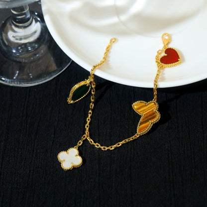 [Lumina]LUCKY SPRING 5 MOTIF GOLD BRACELET