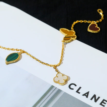 [Lumina]LUCKY SPRING 5 MOTIF GOLD BRACELET