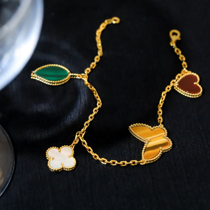 [Lumina]LUCKY SPRING 5 MOTIF GOLD BRACELET