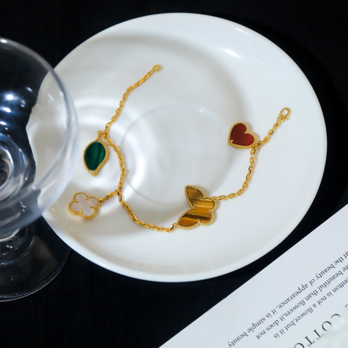 [Lumina]LUCKY SPRING 5 MOTIF GOLD BRACELET
