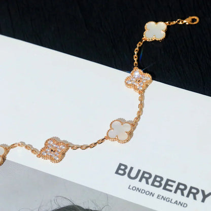 [Lumina]CLOVER WHITE PEARL MOP 5 MOTIF BRACELET COLLECTION