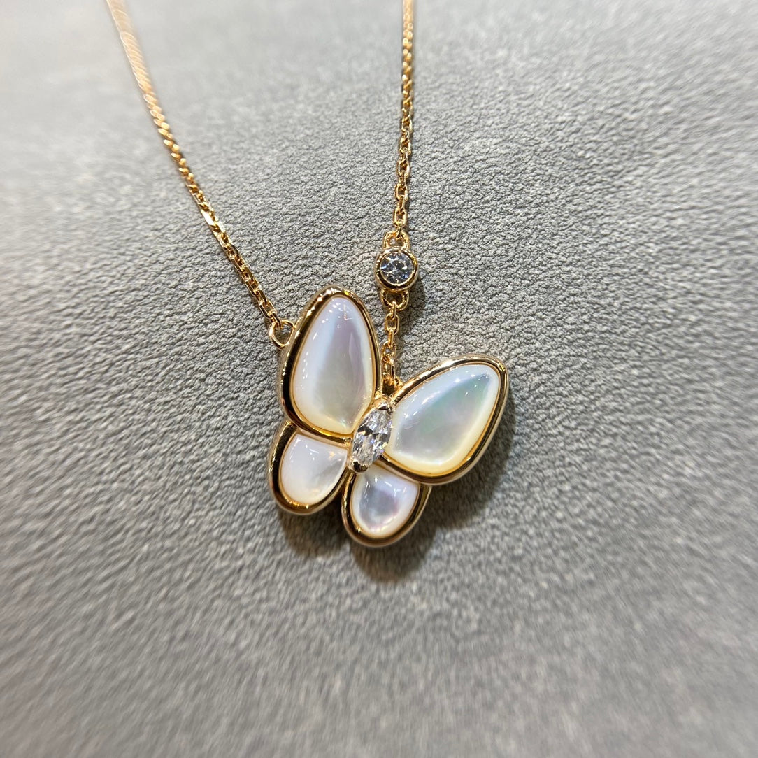 [Lumina]BUTTERFLY MOP DIAMOND NECKLACE