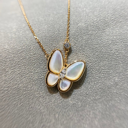 [Lumina]BUTTERFLY MOP DIAMOND NECKLACE