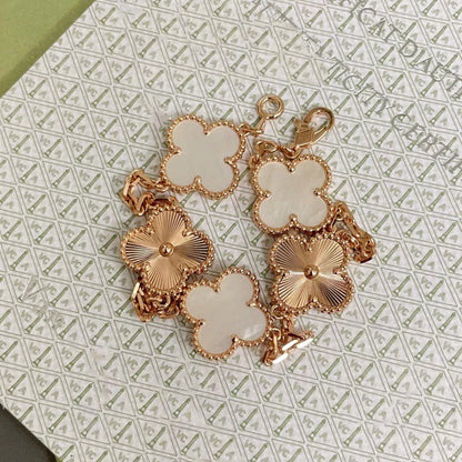 [Lumina]CLOVER WHITE PEARL MOP 5 MOTIF BRACELET COLLECTION