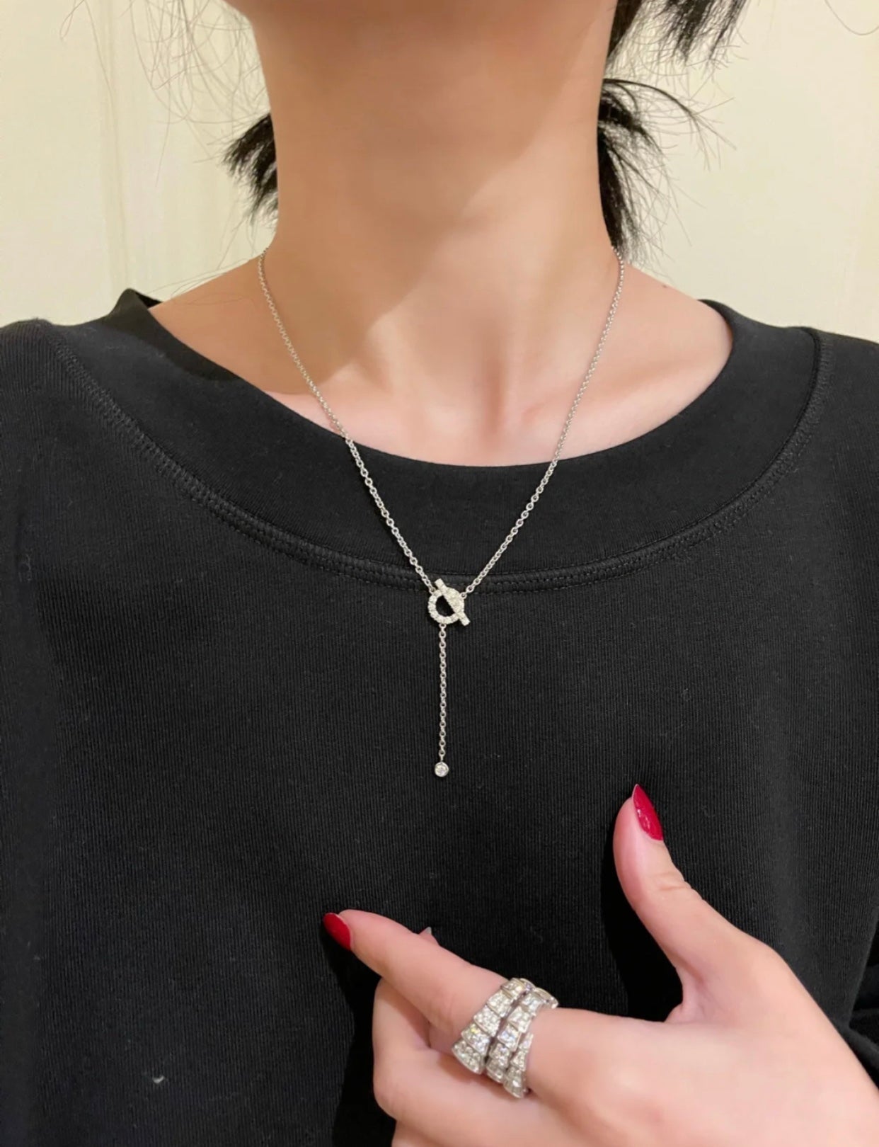 [Lumina]FINESSE SILVER DIAMOND NECKLACE