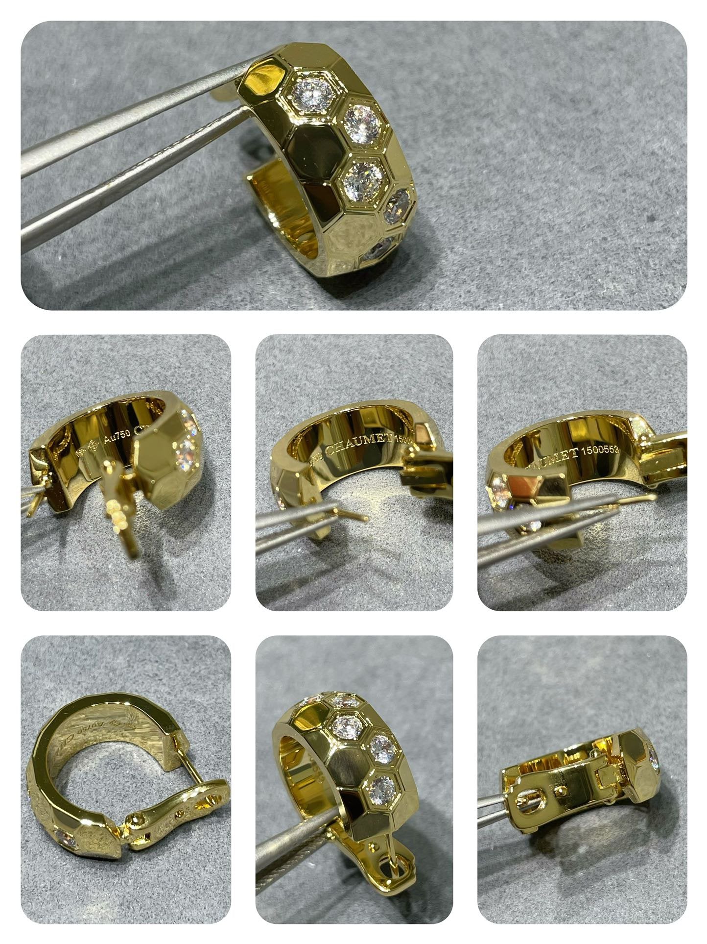 [Lumina]BEE LOVE DIAMOND HOOP EARRINGS