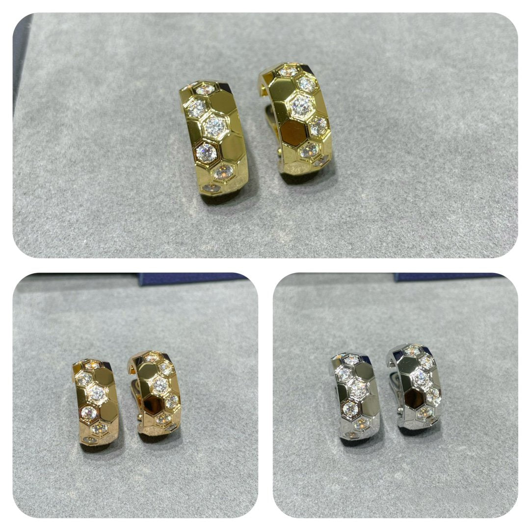 [Lumina]BEE LOVE DIAMOND HOOP EARRINGS
