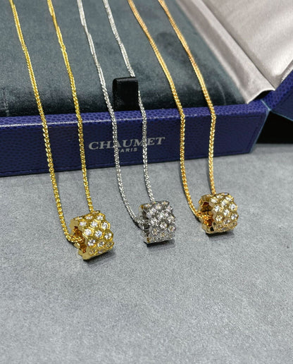[Lumina]BEE LOVE DIAMOND PAVED 3 ROW NECKLACE
