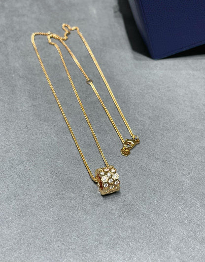 [Lumina]BEE LOVE DIAMOND PAVED 3 ROW NECKLACE