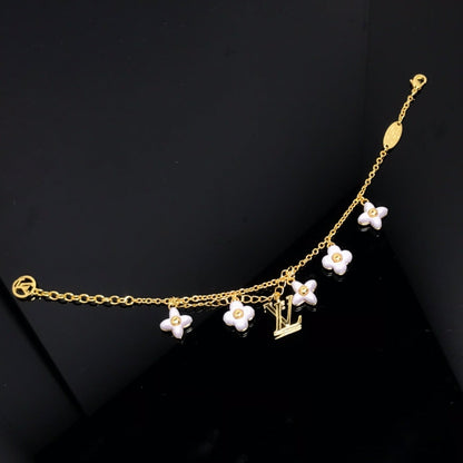 [Lumina]LOGO 6 MOTIF STAR AND SUN GOLD BRACELET