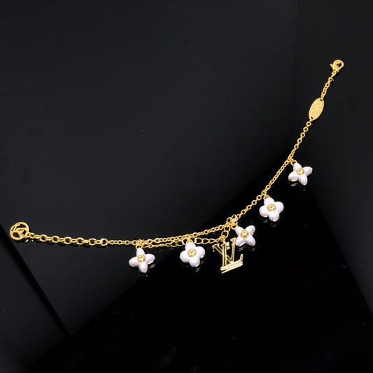 [Lumina]LOGO 6 MOTIF STAR AND SUN GOLD BRACELET
