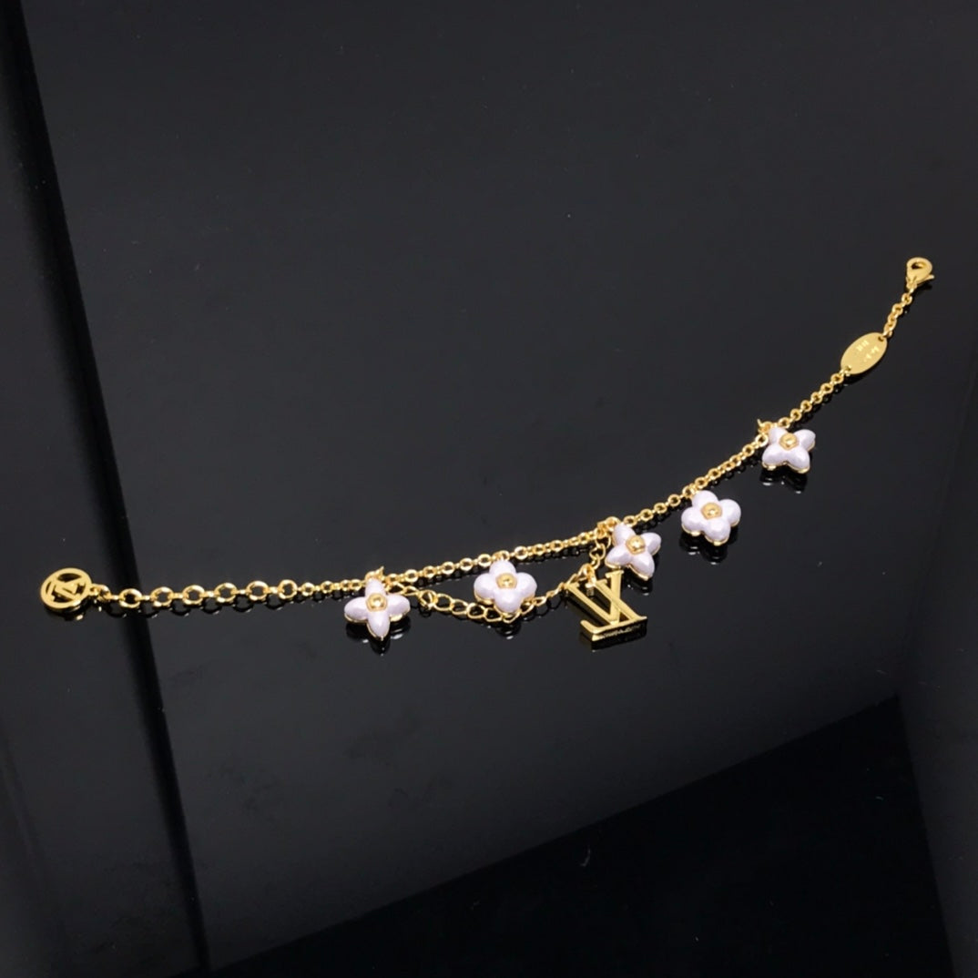[Lumina]LOGO 6 MOTIF STAR AND SUN GOLD BRACELET