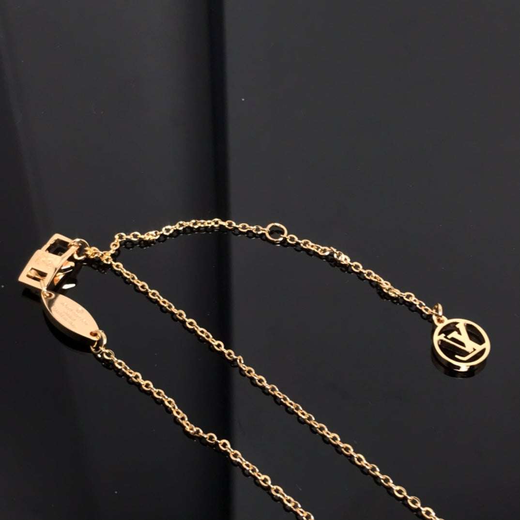 [Lumina]COLOR BLOSSOM PINK MOP SUN GOLD NECKLACE