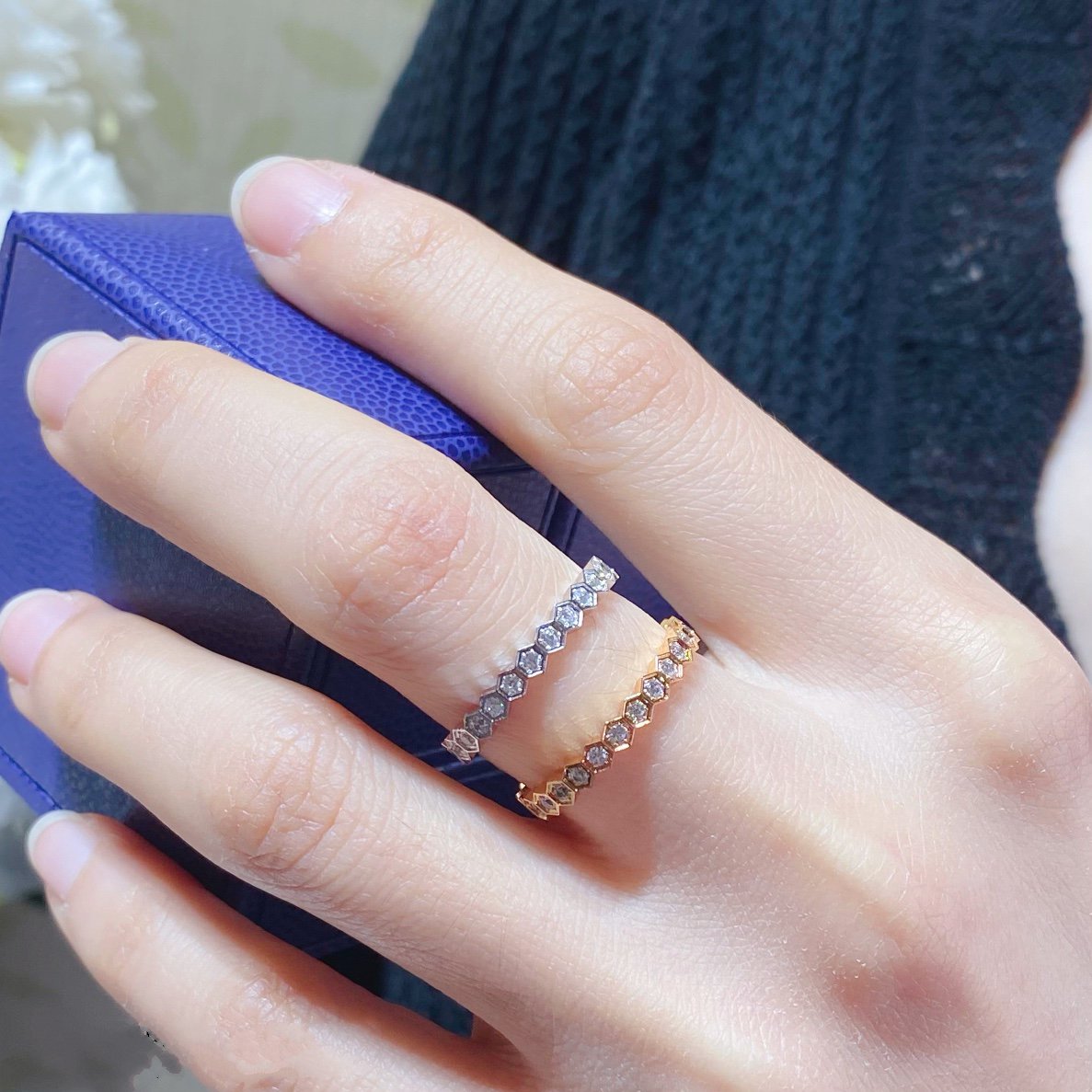 [Lumina]BEE LOVE DIAMOND PAVED SMALL RING