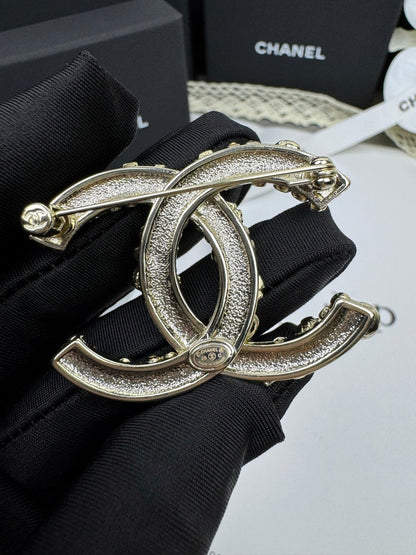 [Lumina]26C Pink-White Enamel Ice Cream Cone Double C Brooch